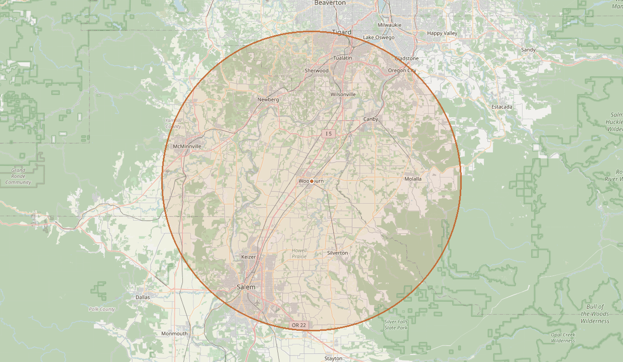 Map of the area Osmany Roofing LLC serves